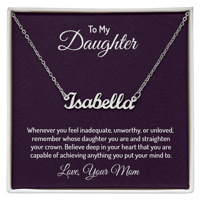 Custom Name Necklace - For Daughter From Mom